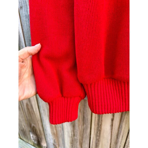 Reworked Vintage Red Cardigan with Lace Collar - Grandmillenial - Holiday - Picture 10 of 10